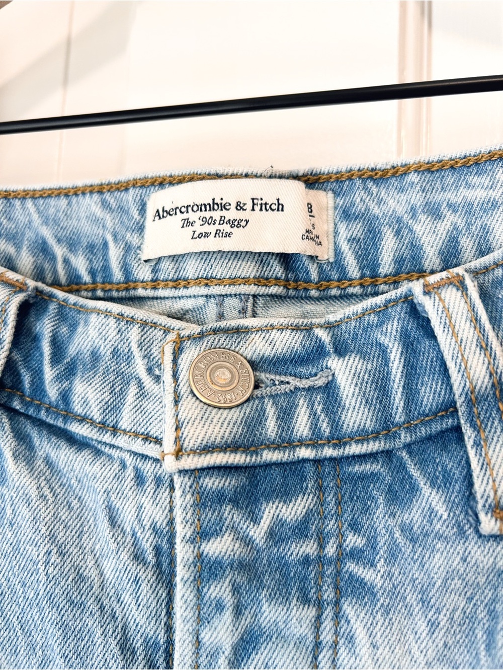 Abercrombie & Fitch 90s Baggy Low Rise Women’s Jeans Size 6 / 28 - Picture 8 of 12